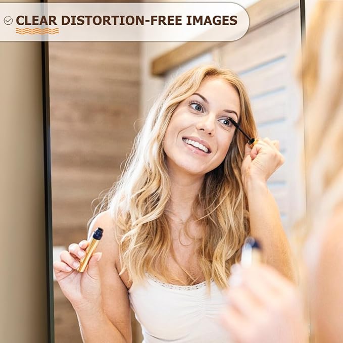 Full Length Mirror with Stand - 38"x77" Full Body Mirror for Floor, Wall Hanging or Leaning - Aluminum Alloy Frame for Living Room, Bedroom, Cloakroom - Black-DeskLoop Office