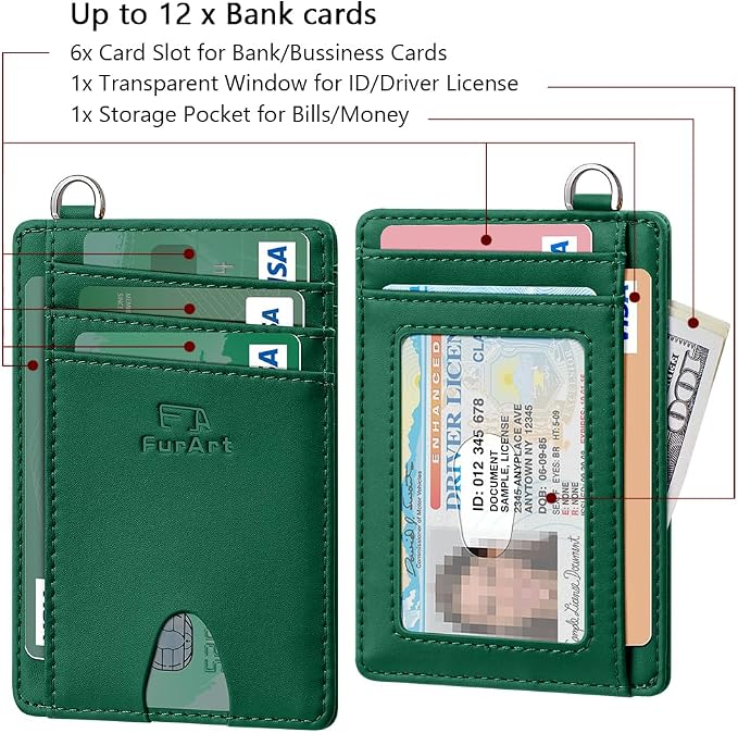 FurArt Slim Minimalist Wallet RFID Credit Card Holder - Image 6