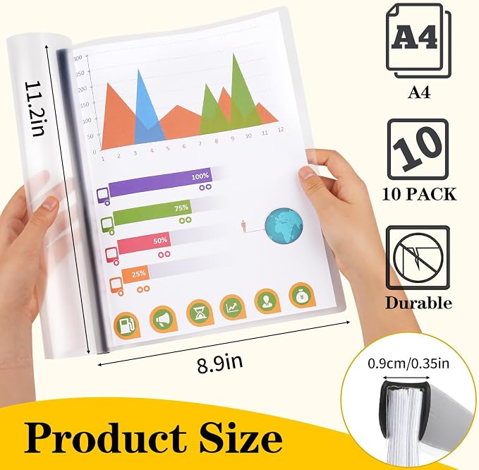 Report Covers with Sliding Bar, Resume Covers Presentation Folders File - Image 2