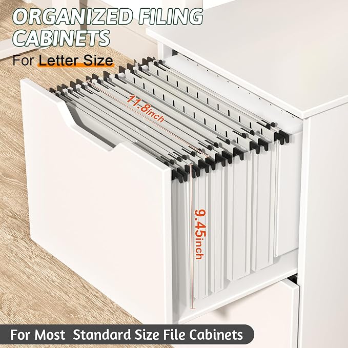 Plastic Hanging File Folder Letter Size, 12 Pack Reinforced Heavy Duty Hanging - Image 3