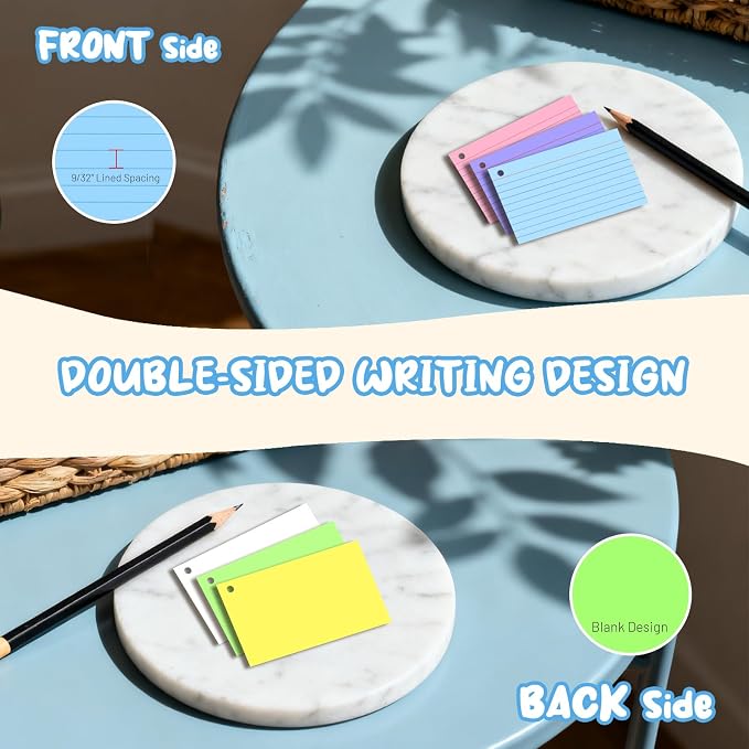 600 Pcs Index Cards 3x5, Colored Index Cards - Image 5