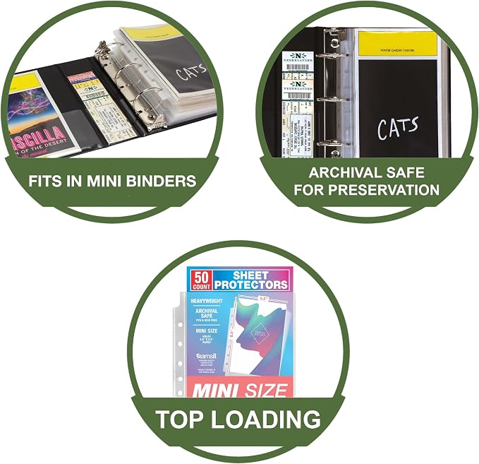 Samsill Mini Sheet Protectors 100 Pack, 5.5 x 8.5 Inch Page Protectors - Image 3