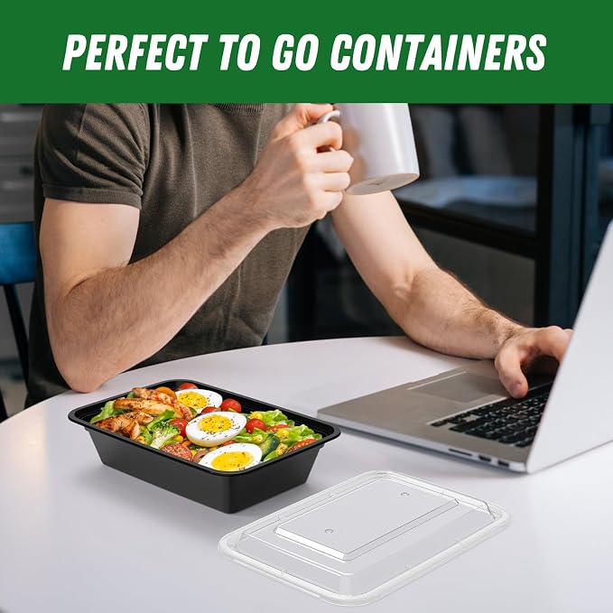 Dealusy 50 Pack 38 oz Meal Prep Containers Reusable - Image 7