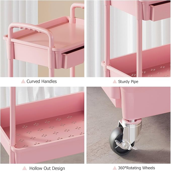 4 Tier Rolling Utility Cart - Image 5