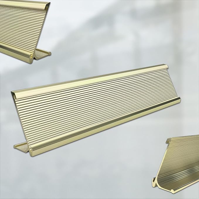 10 Pack 2" x 10" Aluminum Desk Name Plate Holder, Office Name Plate Holder - Image 2