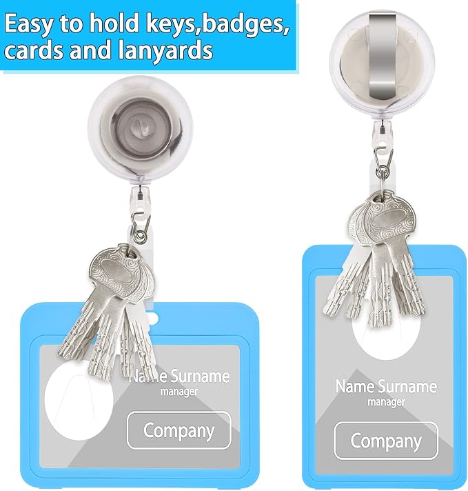 JANYUN 50 Pcs Retractable Badge Reel Clips Holder - Image 3