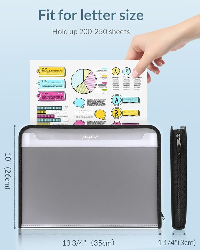 SKYDUE Accordion File Organizer, 7 Pocket Expanding File Folder - Image 4
