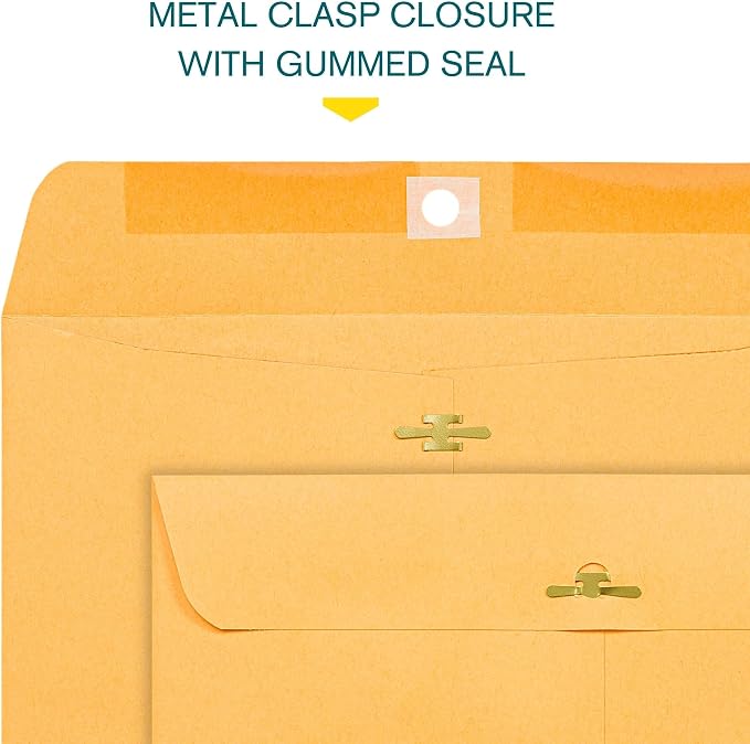Clasp Envelopes 9x12 Inches Brown Kraft Catalog Letter Envelopes - Image 4
