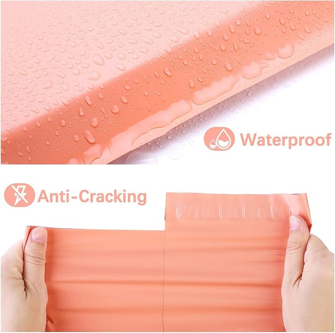 Metronic Poly Mailers 12x15.5 100 Pack Self-Seal Shipping Bags, Peach Pink | - Image 3