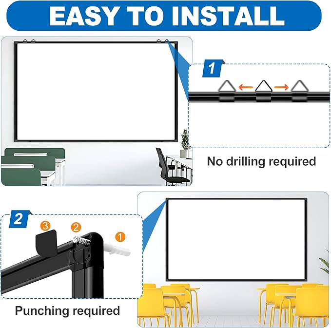 H-Qprobd Large White Board Dry Erase Board for Wall 72"X40" Magnetic Whiteboard with Long Pen Tray, Presentation Dry Erase Boards for Office, Classroom, School, Home-DeskLoop Office
