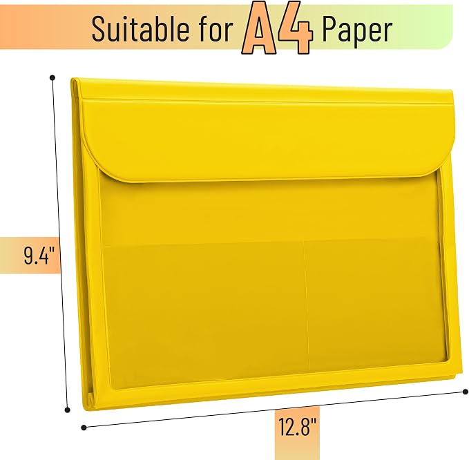 Mr. Pen- File Folder, Vibrant Yellow, Plastic File Folders Letter Size | - Image 2