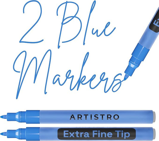 ARTISTRO 2 Blue Acrylic Paint Markers by ARTISTRO