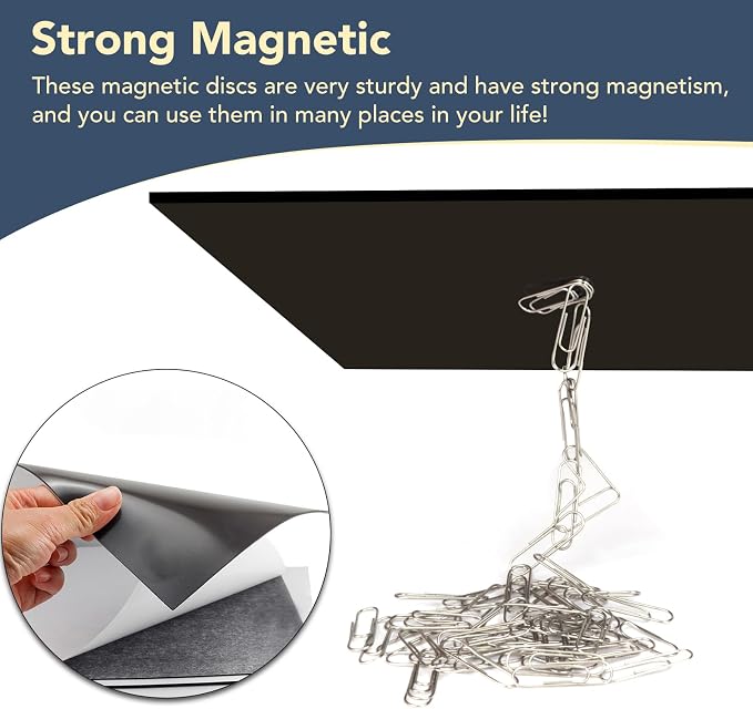 DIYMAG 60Pack Magnetic Adhesive Sheets Photo Mat, Flexible Magnet Sheets - Image 4