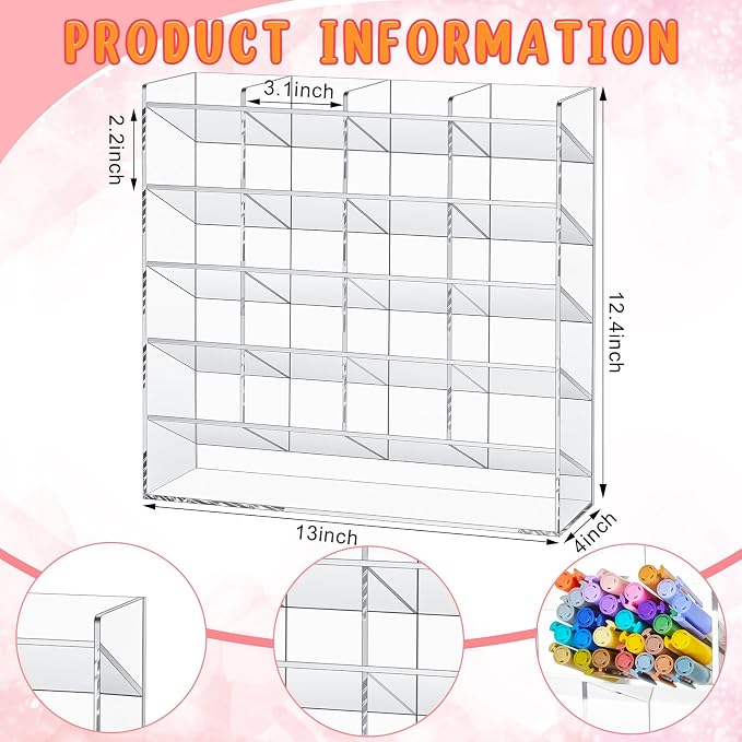 MotiMind Acrylic Pen Organizer Storage - Image 2