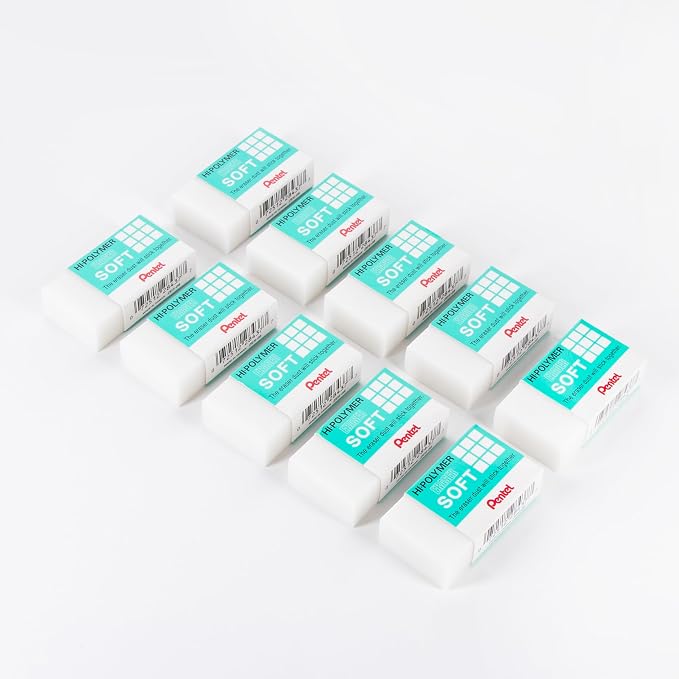 Pentel Clean Eraser, No Mess- No Residue, Hi-Polymer Soft Erasers - Image 6