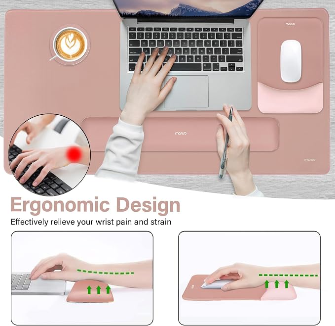 MOSISO Keyboard Mouse Pad Set, Large Gaming Mouse Pad&Rectangular Keyboard - Image 3