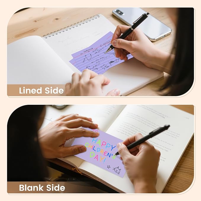 Index Cards 3x5 Inch, Flash Cards, Ruled Lined Purple Note Cards Paper - Image 5