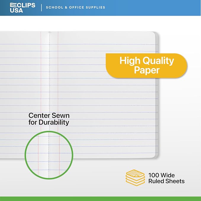 Composition Notebook Wide Ruled Composition Notebooks Bulk Blue Marble Hard - Image 6