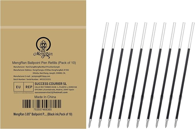 MengRan 3.85'' Ballpoint Ink Pen Refills by MengRan