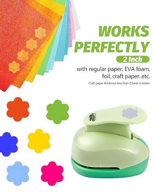 UCEC 2 inch Paper Punch Flower Hole Punch Flower Punches - Image 2