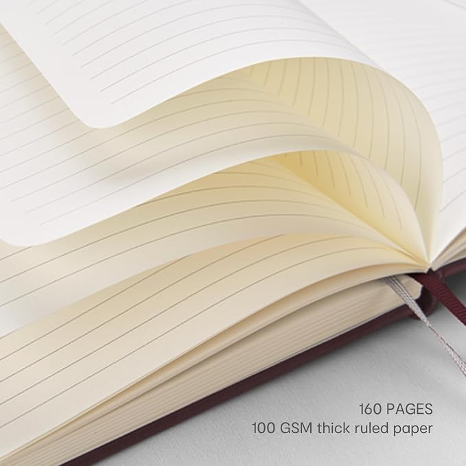 &And Per Se 10-Pack Lined Notebooks, A5 Hardcover, 160 Pages 100gsm Thick Paper - Image 5