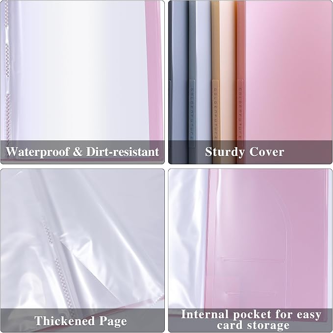 Tuhangcc Binder with Plastic Sleeves 8.5x11 20-Pocket- Heavy Duty Art Portfolio - Image 3