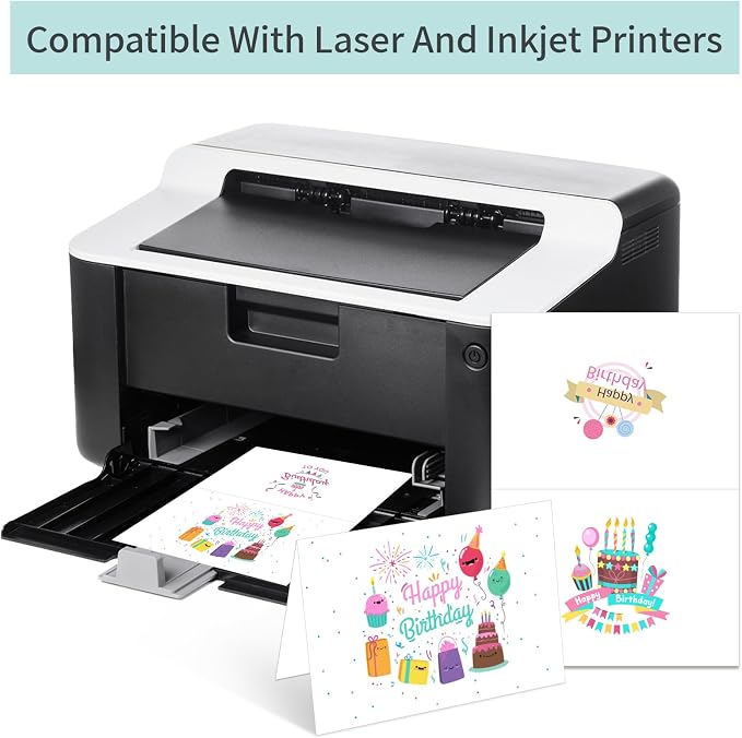 44 Pack Blank Cards and Black Envelopes 4x6, Self-Seal A4 Envelopes - Image 3