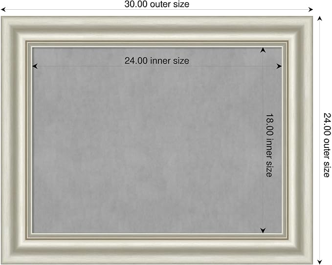 Amanti Art Silver Framed Magnetic Board 24x30 Medium Vision Board - Image 2