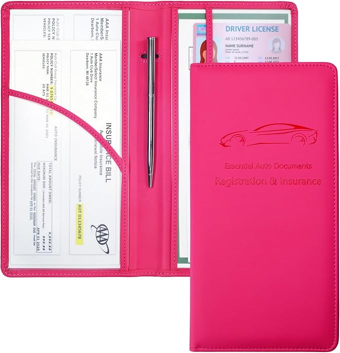 Yarnic Car Registration and Insurance Holder, Car Document Holder - Image 9