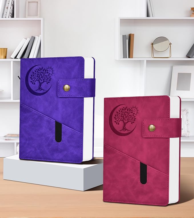PAIBAS 7.6 x 10 Lined Notebook Journal 366 Pages Leather Journal - Image 7