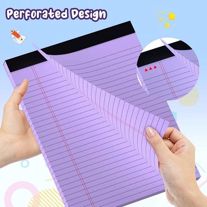 3 pcs Legal Pads 8.5 x 11 Note Pads, Colored Legal Notepads 8.5 x 11, Notebook - Image 5