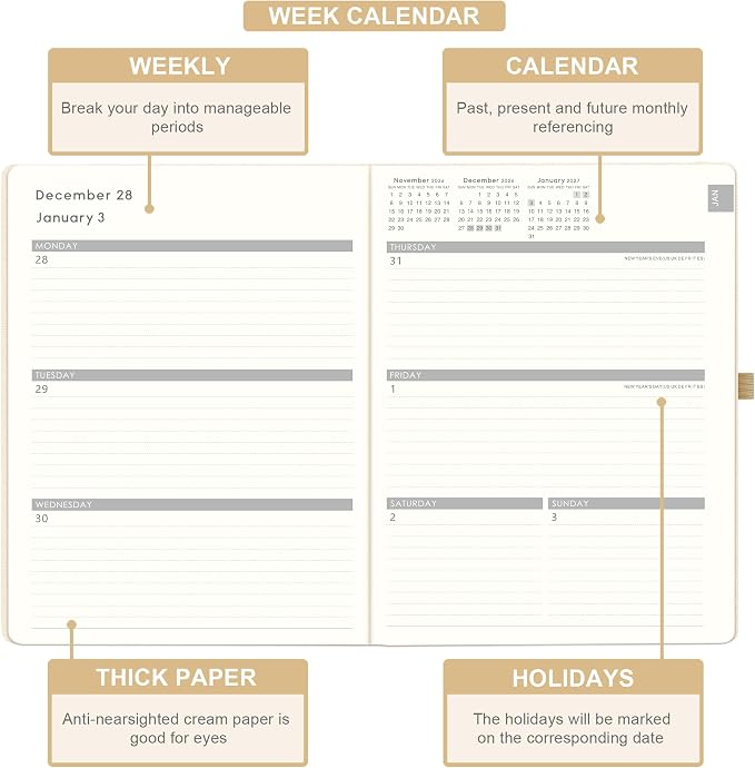 2027 Planner - JAN 2027 - DEC 2027, Planner 2027, Weekly and Monthly Planners - Image 4