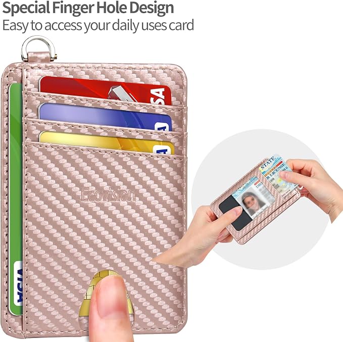 Slim Minimalist Front Pocket Wallet, RFID Blocking Credit Card Holder Wallet - Image 3