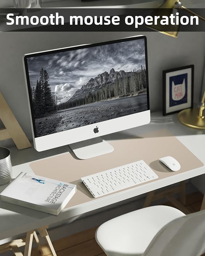 Non-Slip Desk mat, PULeather Desk Pad Protector, Office Desk Mat, Large Mouse - Image 4