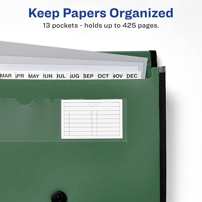 Avery Expanding File Folder Organizer, 13-Pocket Accordion File Organizer - Image 5