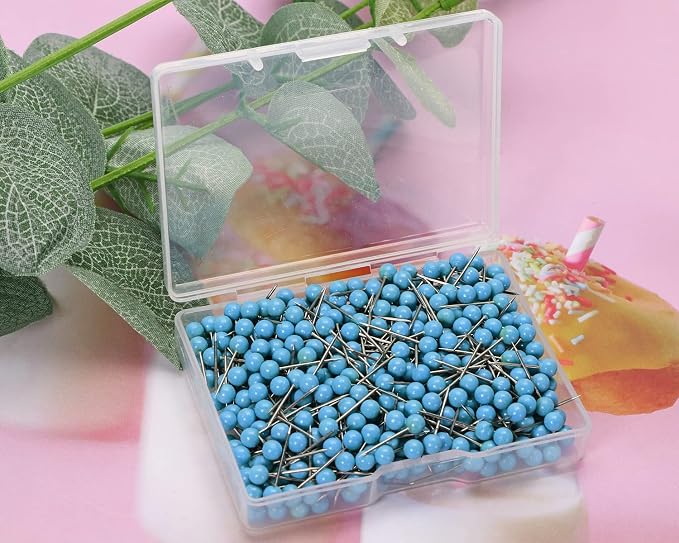 Tupalizy 1/8 Inch Small Round Ball Head Decorative Push Pins Map Thumb Tacks - Image 4