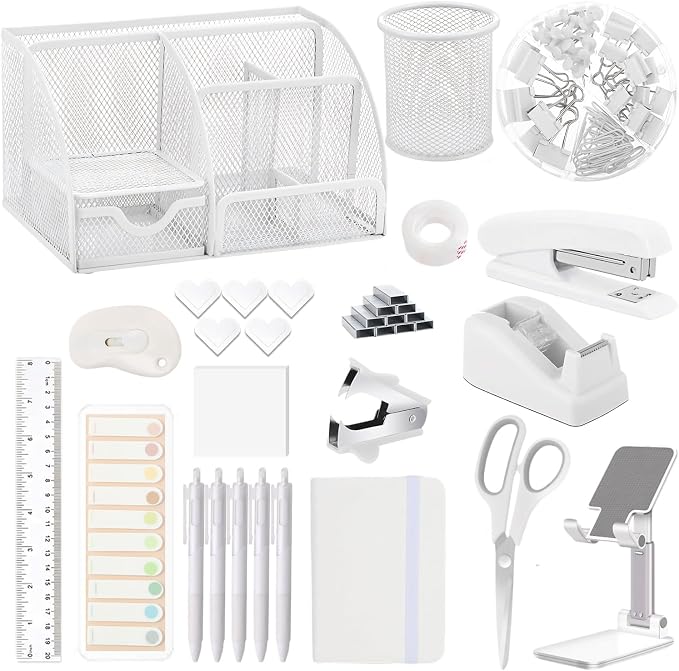 Office Supplies, Desk Accessories, Stapler and Tape Dispenser Set, 1000 Staples by musejoy