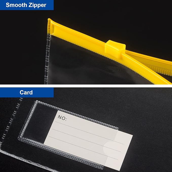 Tamaki 10 Pack Zipper Plastic Envelopes, Small Pencil Pounch, 9 x 4.7 Inch | - Image 4