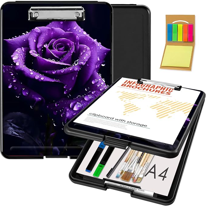 Clipboard with Storage, Office Supplies Nursing Clipboards Folder with Pen by CAPAUNVDA