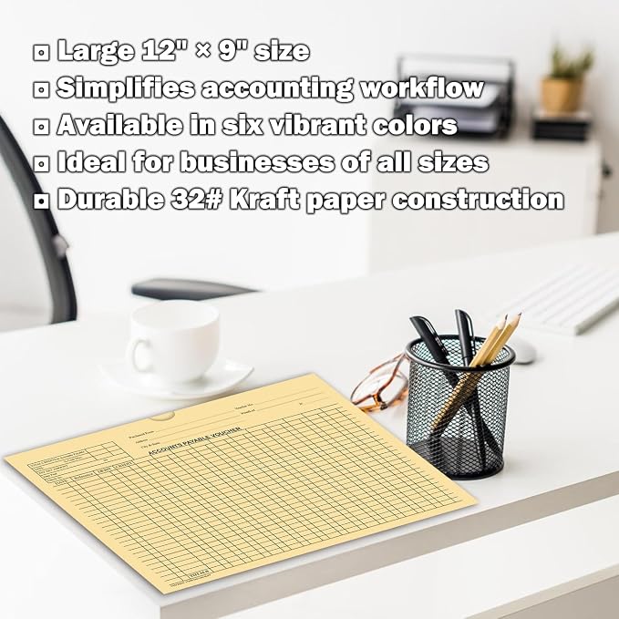 Accounts Payable Voucher Envelopes General Accounting Style, Buff 400 Pack | - Image 4