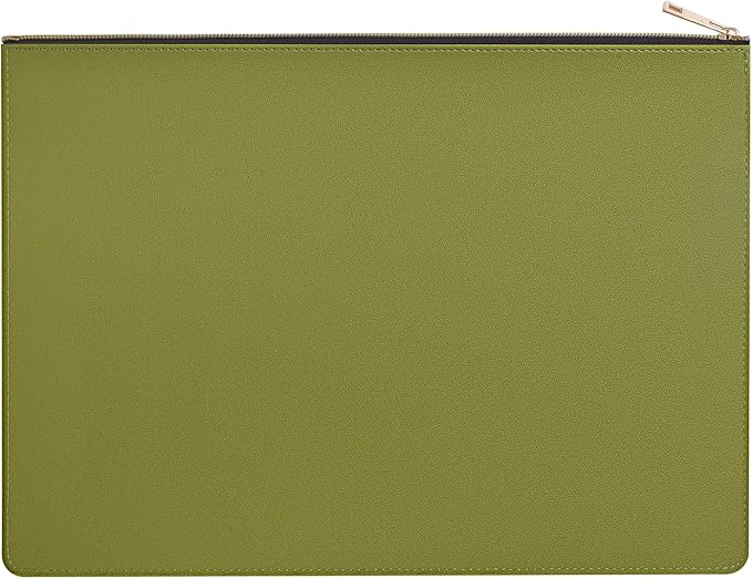 PU Leather A4 File Folder Zipper Document Holder Envelope Folder Case by enyuwlcm