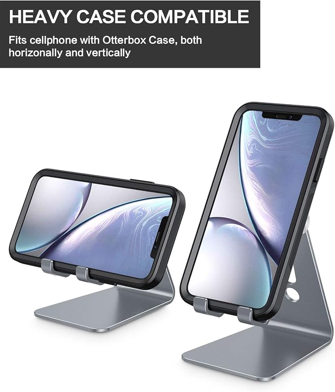 OMOTON Adjustable Cell Phone Stand, C2 Aluminum Desktop Phone Holder Dock - Image 6