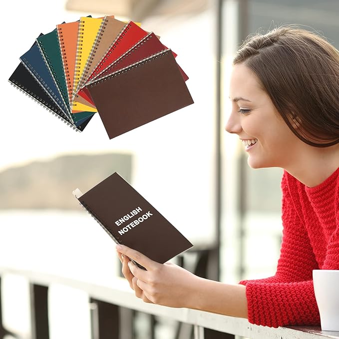 Yahenda 36 Pcs Spiral Notebook Bulk A5 Journal Lined 8.3'' x 5.5'' Writing Composition Paper Small Notepad Subject Notebook for Students Office Business Back to School Supplies (Multi Color)-DeskLoop Office