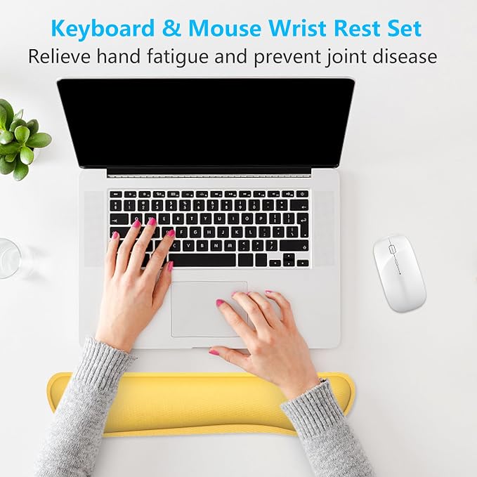 Dapesuom Enlarge Keyboard Wrist Rest, Cute Memory Foam Keyboard Wrist Cushion - Image 7