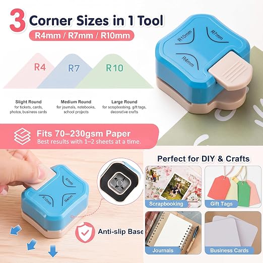 Jetec Scrapbook Supplies Kit, 3-in-1 Corner Rounder, 4 Double-Sided Tapes & 6 - Image 4