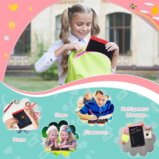 Zonon 4 Pcs LCD Writing Tablet 8.5 Inch Doodle Board Tablet Drawing Gifts LCD - Image 5