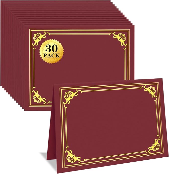 30 Packs Certificate Holders, Burgundy Certificate Covers, Diploma Holders by COIDEA