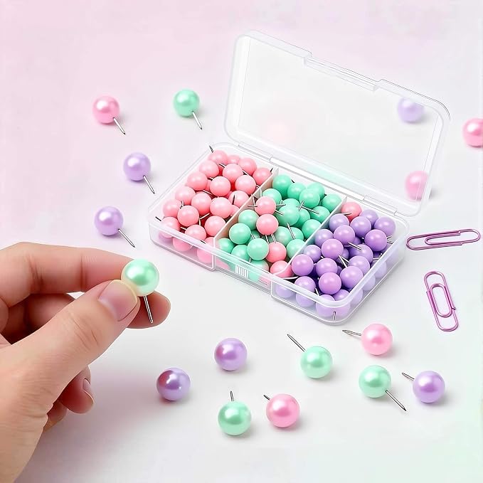 100 Pcs Macaron Decorative Push Pins - Image 2