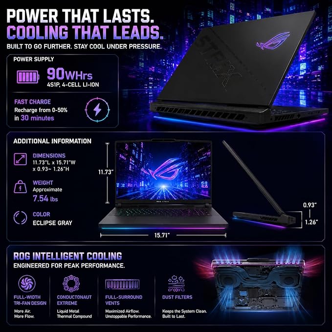 ASUS ROG Strix G18 18" Gaming Laptop, Intel Ultra 9 Processor 275HX, 2.5K - Image 6