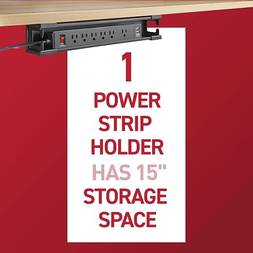 Command Power Strip Holder, 1 Tray and 8 Strips - Image 3